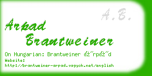 arpad brantweiner business card